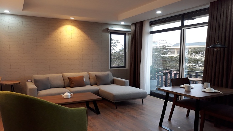 Modern 1 – bedroom apartment with balcony in Tay Ho street, Tay Ho district for rent