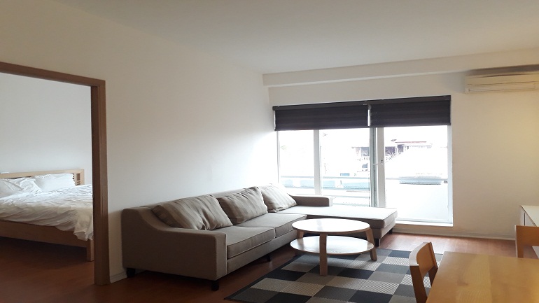 Balcony 1 – bedroom apartment in To Ngoc Van street, Tay Ho district for rent