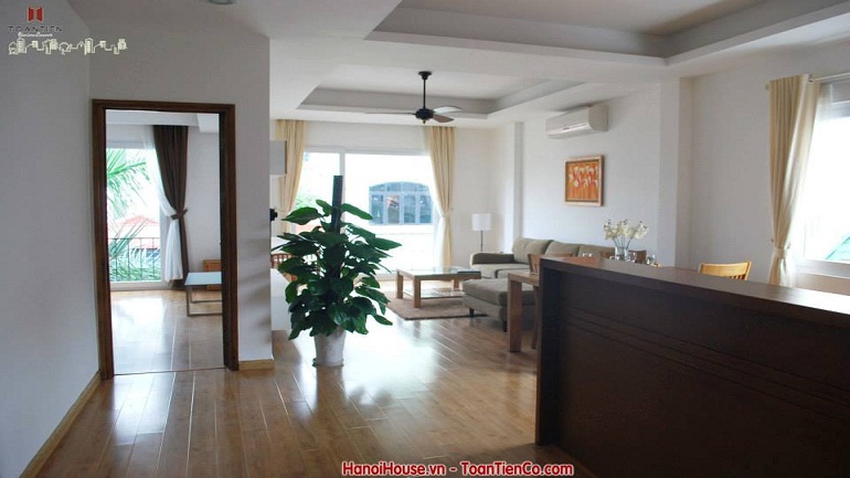 Balcony 2 – bedroom apartment in Linh Lang street, Ba Dinh district for rent