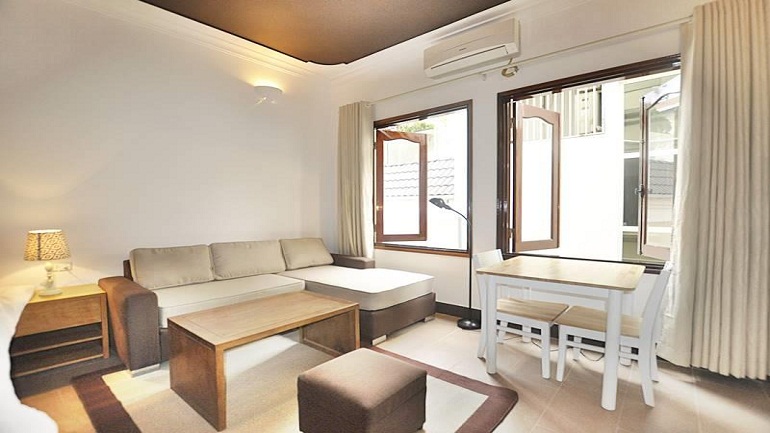 Bright studio apartment in Tay Ho street, Tay Ho district for rent