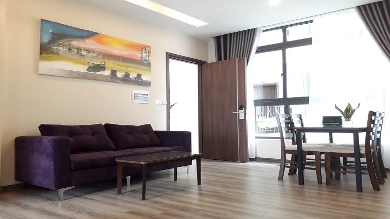 Nice modern 2 – bedroom apartment with balcony in Nhat Chieu street, Tay Ho district for rent