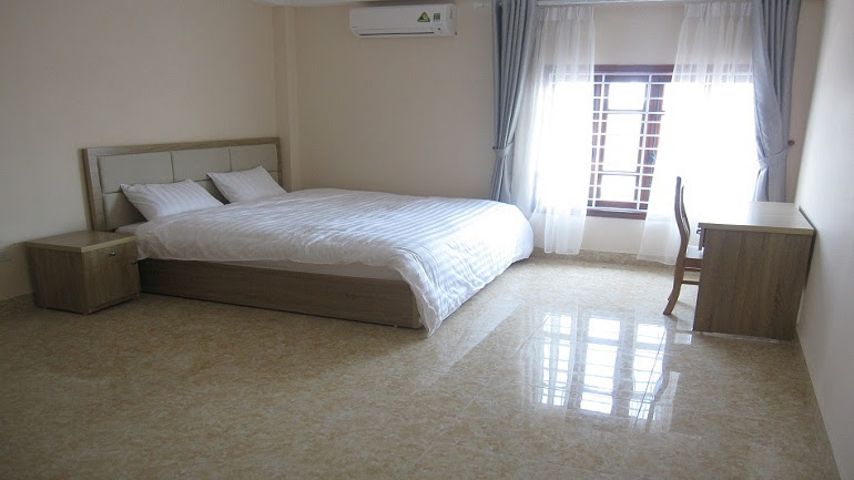 Spacious 2 – bedroom apartment with big balcony in Quan Ngua street, Ba Dinh district for rent
