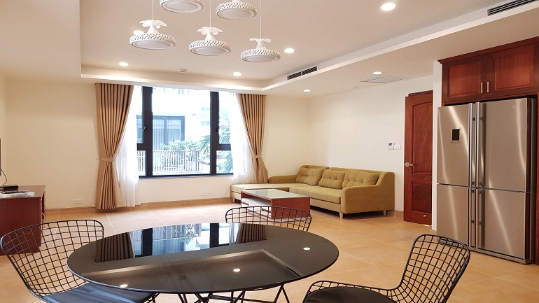 Brand – new modern three bedroom apartment in Xom Chua street, Tay Ho district for rent