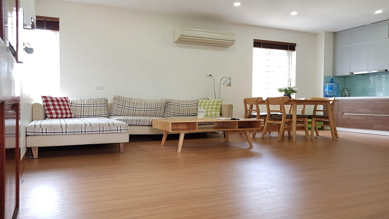 Bright 1 – bedroom apartment in Yen Phu village, Tay Ho district for rent