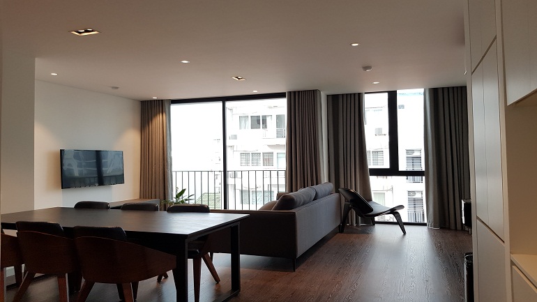 Elegant modern 2 – bedroom apartment with balcony in Tay Ho street, Tay Ho district for rent