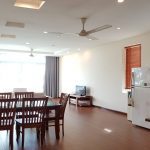 Lake – view two bedroom apartment with balcony in Yen Hoa street, Tay Ho district for rent