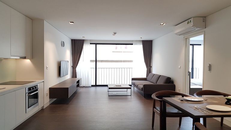 Luxury 2 – bedroom apartment with balcony in To Ngoc Van street, Tay Ho district for rent