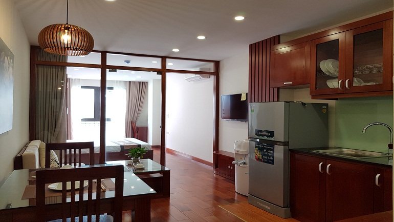 Nice 1 – bedroom apartment in Dao Tan street, Ba Dinh district for rent