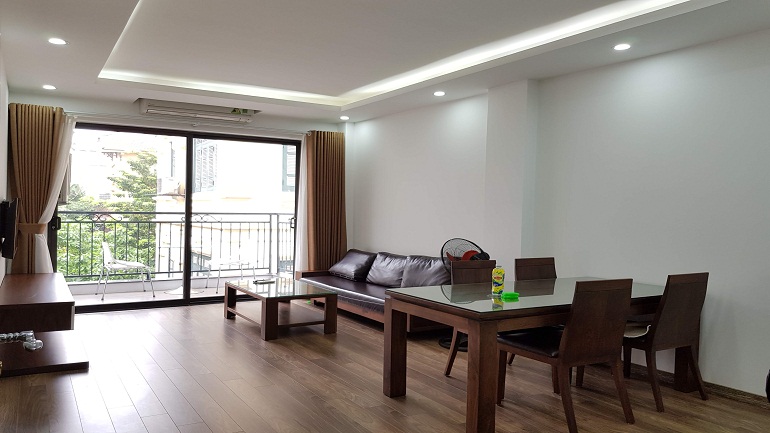 Nice bright 1 – bedroom apartment with balcony in Yen Phu village, Tay Ho district for rent