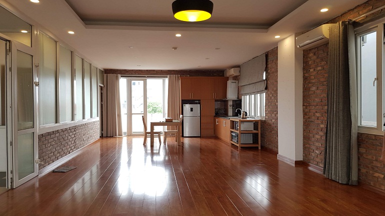 Spacious one bedroom apartment in To Ngoc Van street, Tay Ho district for rent