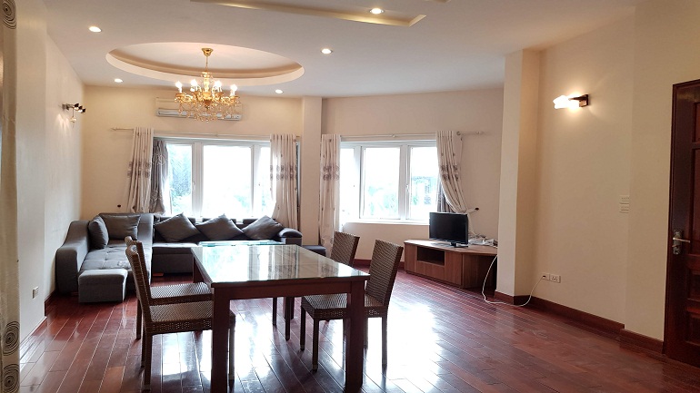 Spacious one bedroom apartment in To Ngoc Van street, Tay Ho district for rent