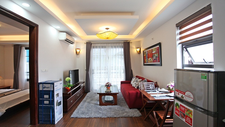 Very nice modern 1 – bedroom apartment in Dao Tan street, Ba Dinh district for rent