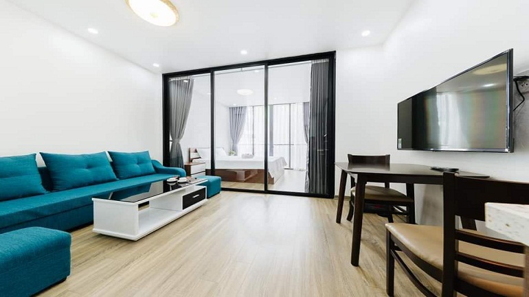 Nice one bedroom apartment with balcony in To Ngoc Van street, Tay Ho district for rent