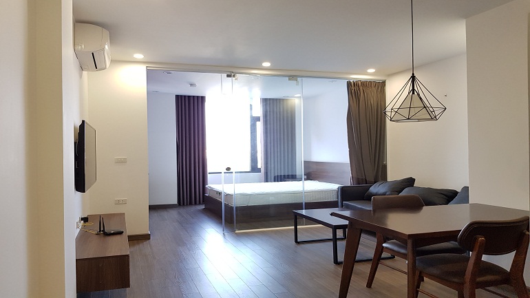 Nice view 1 – bedroom apartment in To Ngoc Van street, Tay Ho district for rent