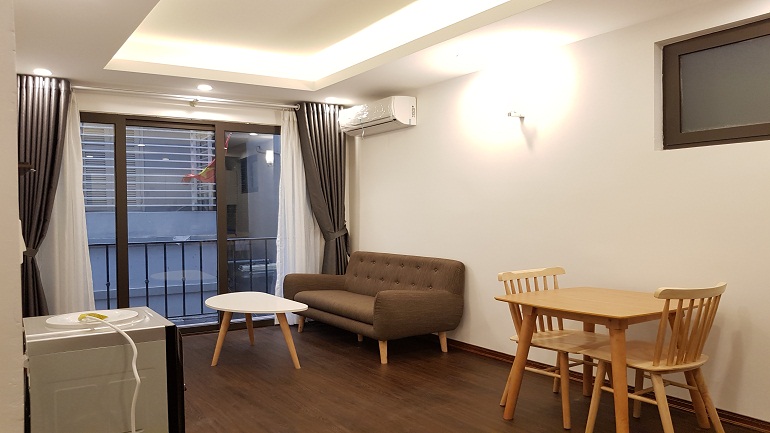 Nice 1 – bedroom apartment with balcony in Linh Lang street, Ba Dinh district for rent