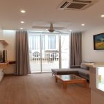 Bright 2 – bedroom apartment with balcony in Xom Chua street, Tay Ho district for rent