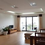 Bright spacious 1 – bedroom apartment with balcony in Van Cao street, Ba Dinh district for rent