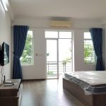 Lake – view studio apartment with balcony in Yen Phu village, Tay Ho district for rent