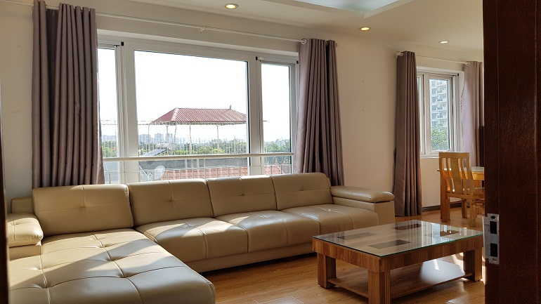 Bright 1 – bedroom apartment with big outside terrace in Tay Ho district for rent