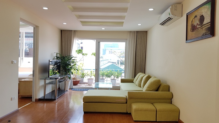 Nice 2 – bedroom apartment with balcony in Tu Hoa street, Tay Ho district for rent