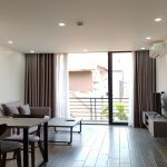 Elegant 1 – bedroom apartment with long balcony in To Ngoc Van street, Tay Ho district for rent
