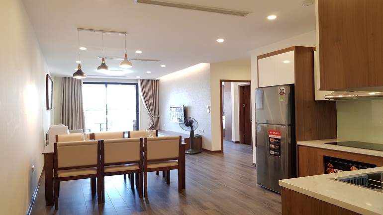 Bright modern 2 – bedroom apartment with balcony in Tay Ho street, Tay Ho district for rent