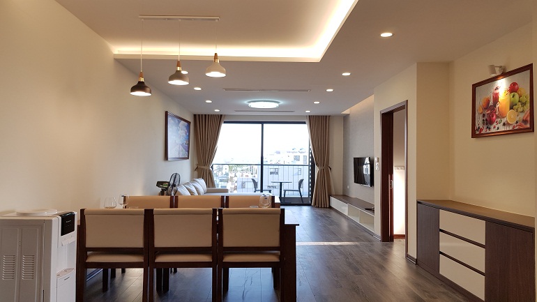 Elegant modern two bedroom apartment with balcony in Tay Ho street, Tay Ho district for rent