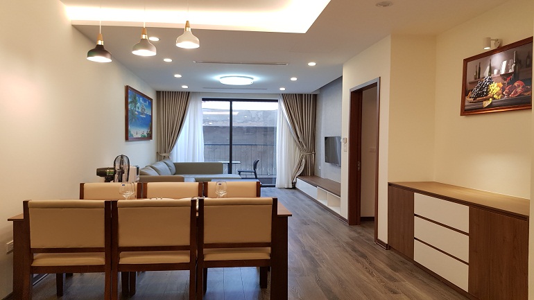 Modern two bedroom apartment with balcony in Tay Ho street, Tay Ho district for rent