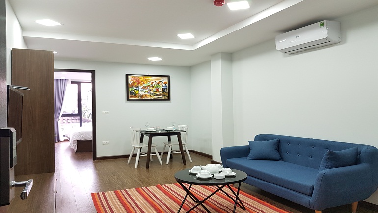 Nice modern 1 – bedroom apartment with balcony in To Ngoc Van street, Tay Ho district for rent