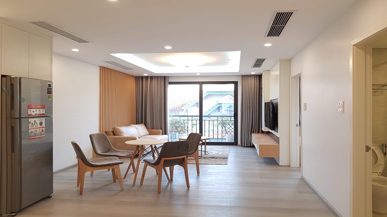 Beautiful 2 – bedroom apartment with balcony in To Ngoc Van street, Tay Ho district for rent