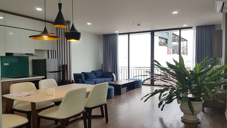 Balcony 1 – bedroom apartment with lake view in Nhat Chieu street, Tay Ho district for rent