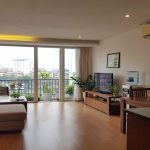 Big balcony 1 – bedroom apartment with lakeview in Pham Huy Thong street, Ba Dinh district for rent
