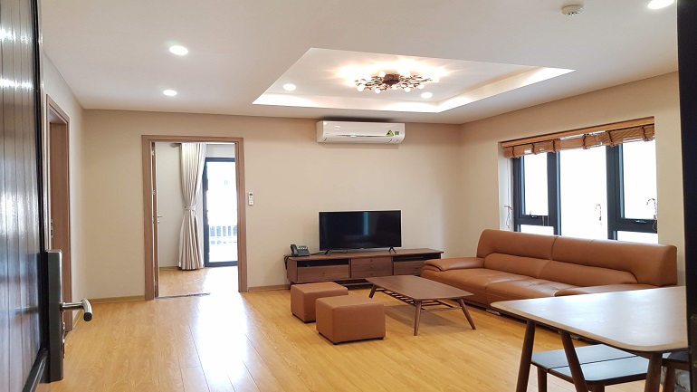 Modern 2 – bedroom apartment with balcony in To Ngoc Van street, Tay Ho district for rent