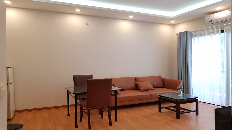 Bright 1 – bedroom apartment with balcony in Nghi Tam street, Tay Ho district for rent