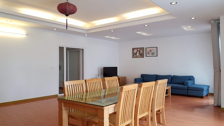 Bright 2 – bedroom apartment with balcony in To Ngoc Van street, Tay Ho district for rent