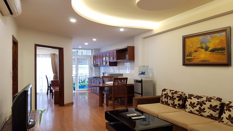 Balcony 1 – bedroom apartment in Dao Tan street, Ba Dinh district for rent