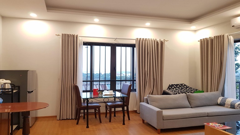 Bright 1 – bedroom apartment with nice view in Nghi Tam street, Tay Ho district for rent