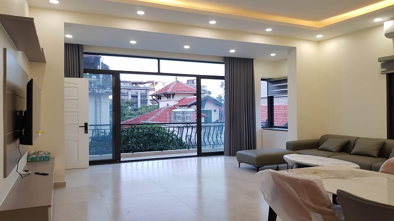 Spacious modern 2 – bedroom apartment with balcony in To Ngoc Van street, Tay Ho district for rent