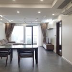 Modern spacious 3 – bedroom apartment with big balcony in Nghi Tam street, Tay Ho district for rent